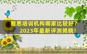 雅思培训机构哪家比较好？ 2023年最新评测揭晓！